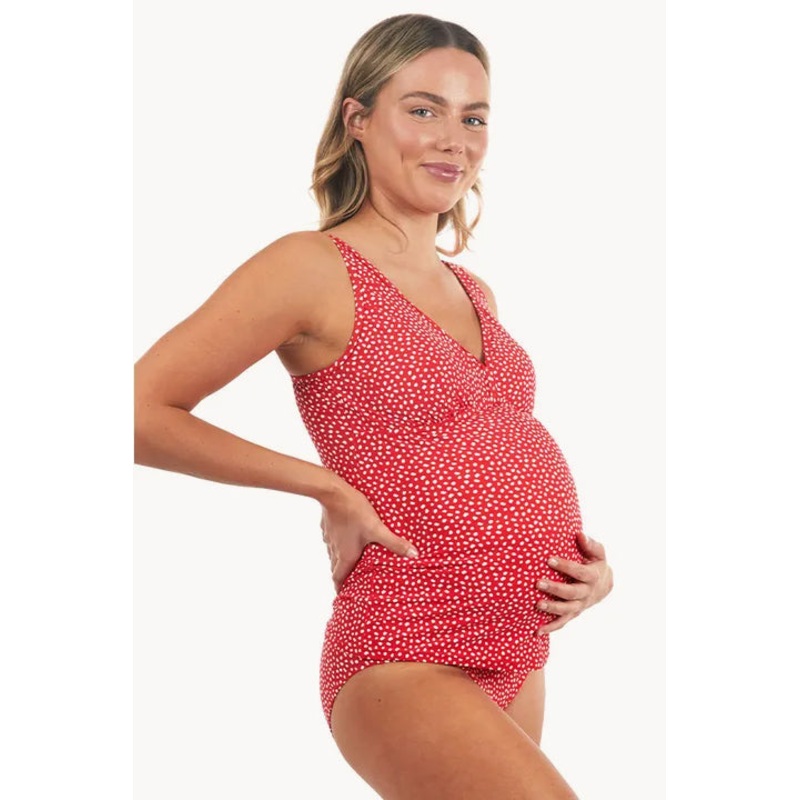 Spot Maternity Tankini Set