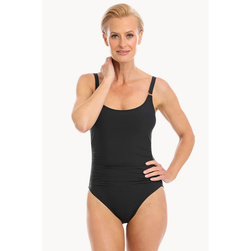 Textured Scoop Neck One Piece
