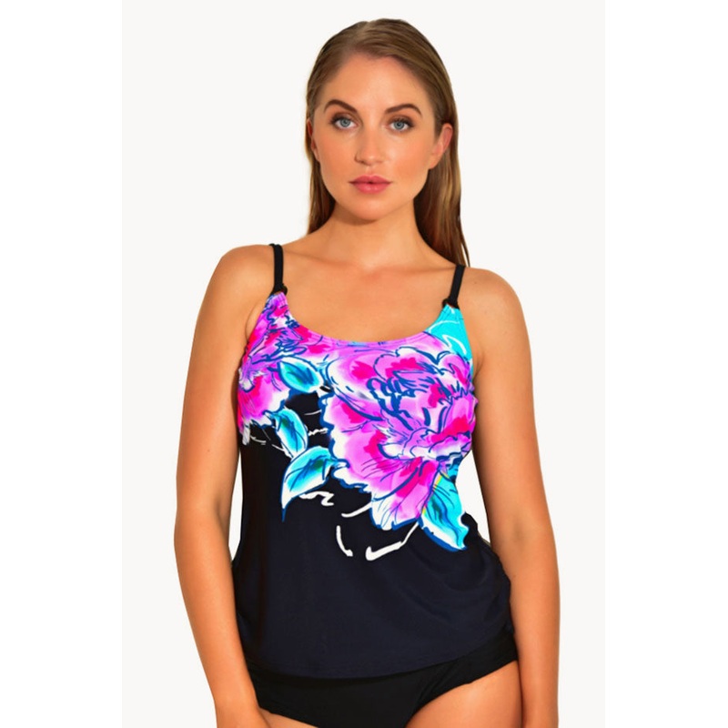 Wild Rose Tie Side Tankini Separate