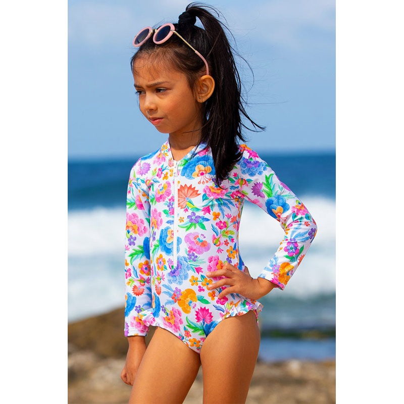Girls Miss Leilani Long Sleeve Sunsuit
