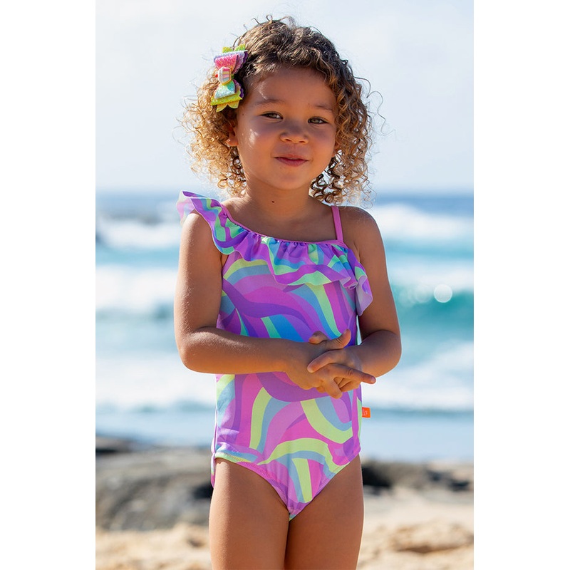 Girls Miss Sea Princess One Shoulder One Piece