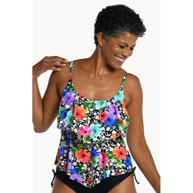 Pop Petals Tiered Tankini Separate