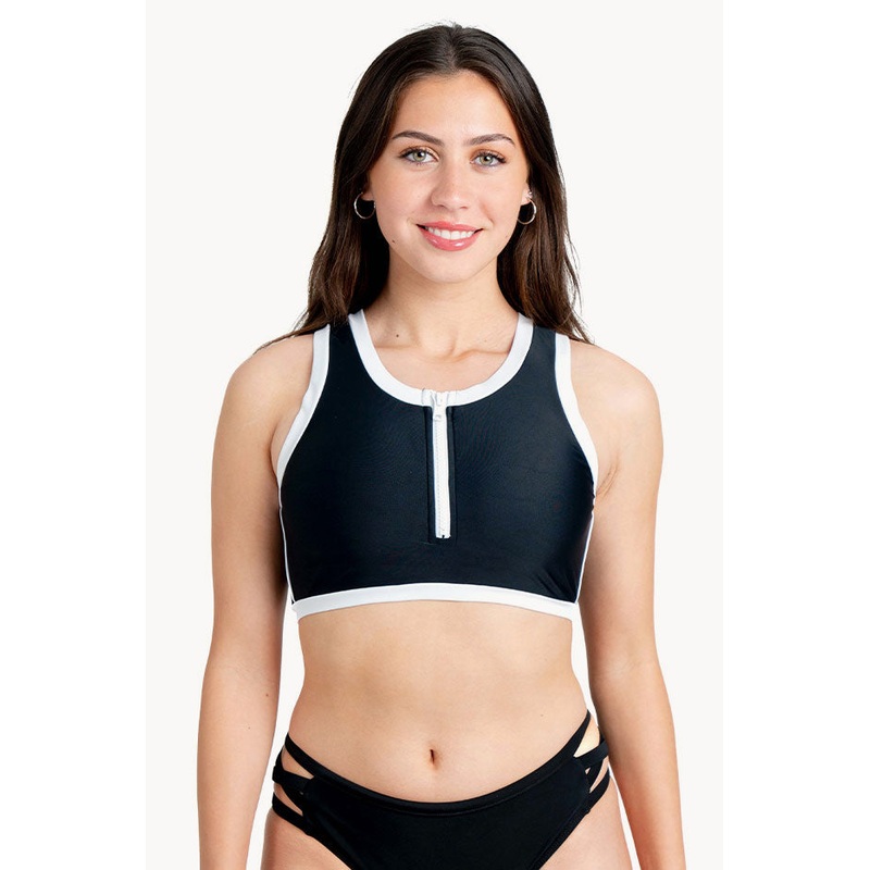 Splice Zip Crop