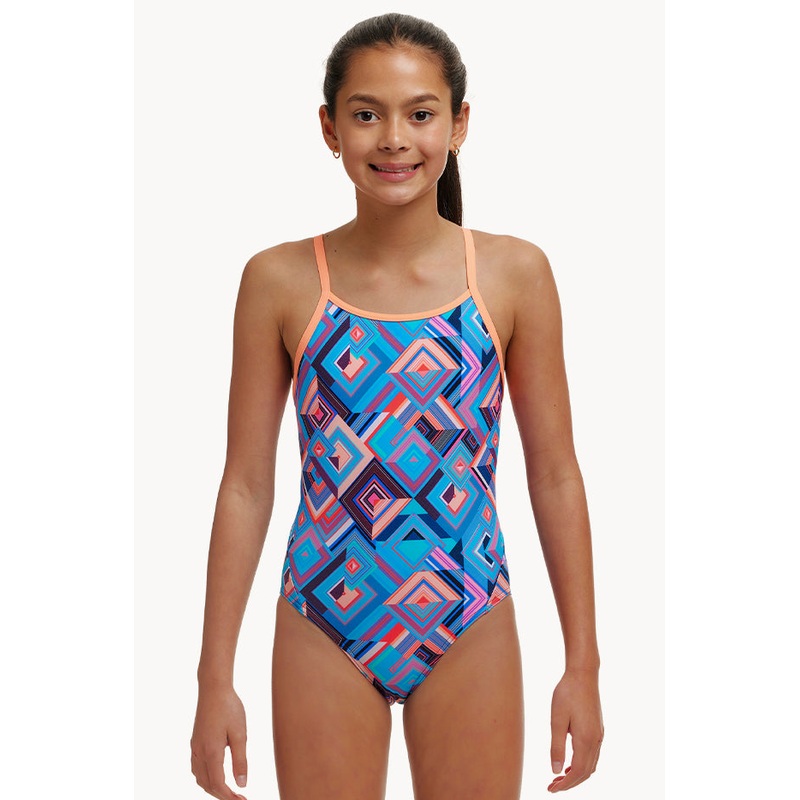Girls Boxed Up Diamond Back One Piece