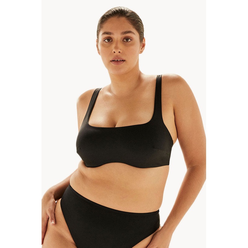 Plain G Cup Underwire Crop