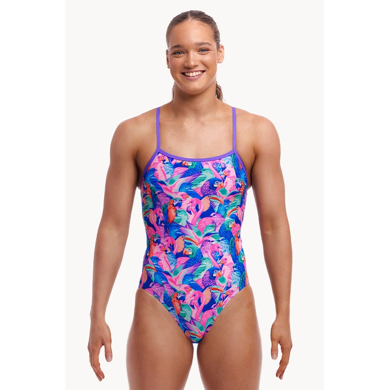 Birds Gone Wild Single Strap One Piece