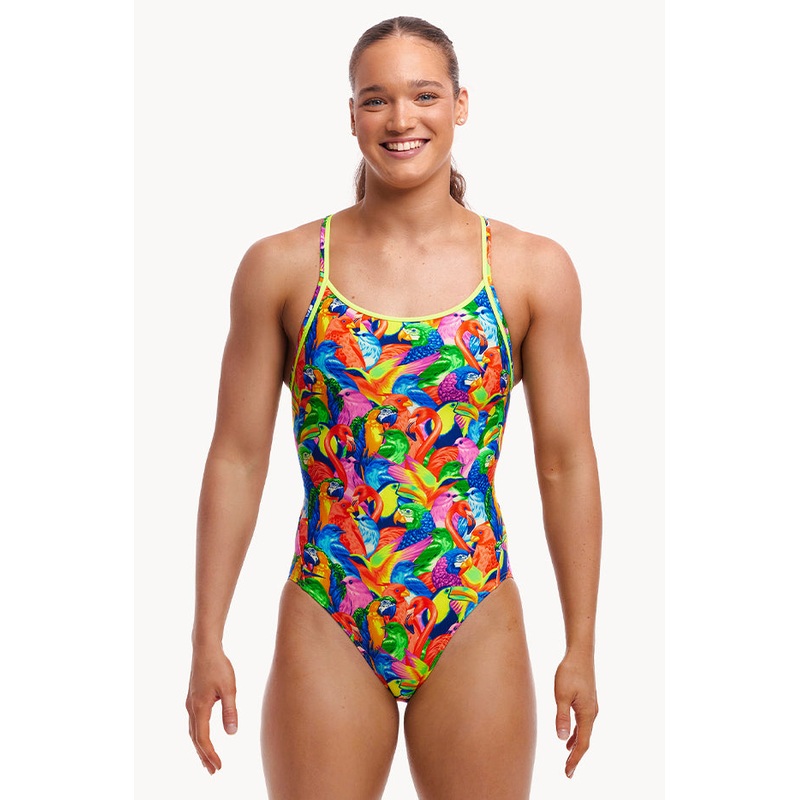 Bright Birds Diamond Back One Piece