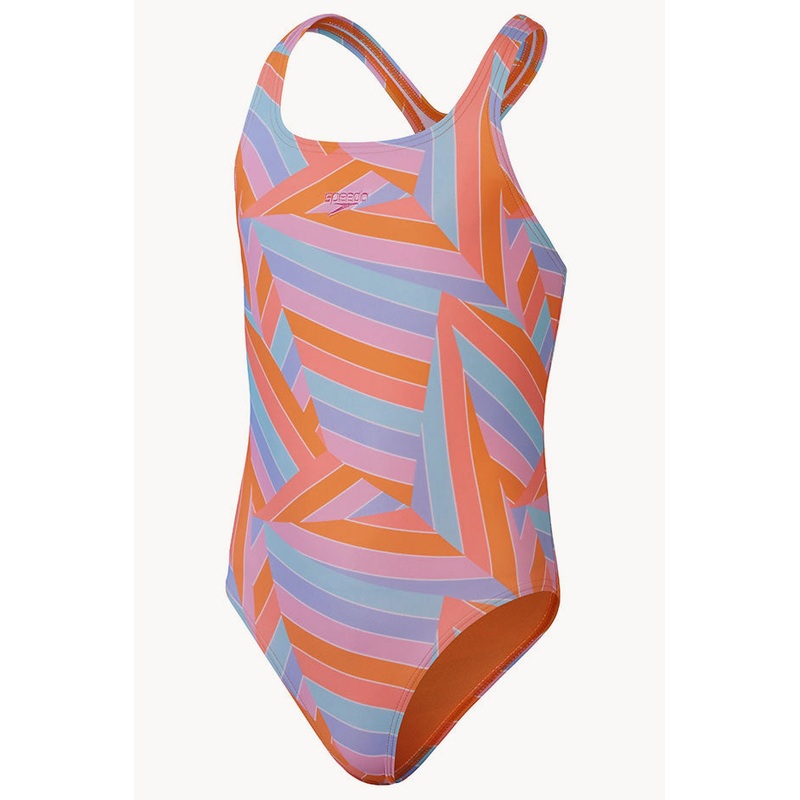 Girls Printed Medalist One Piece