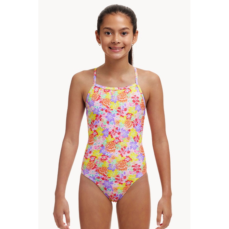 Girls Summer Garden Tie Me Tight One Piece