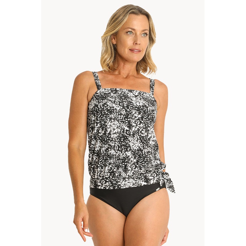 Animal Blouson Tankini Set