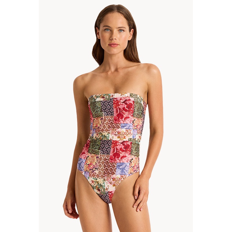 Frankie Ruched Bandeau One Piece