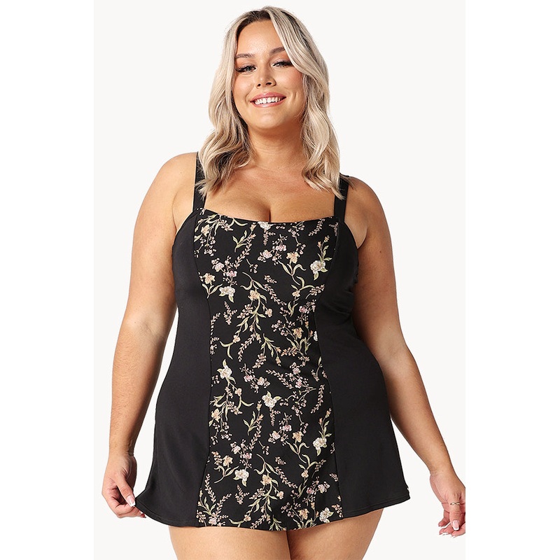 Wildflowers Wide Strap Swim Dress