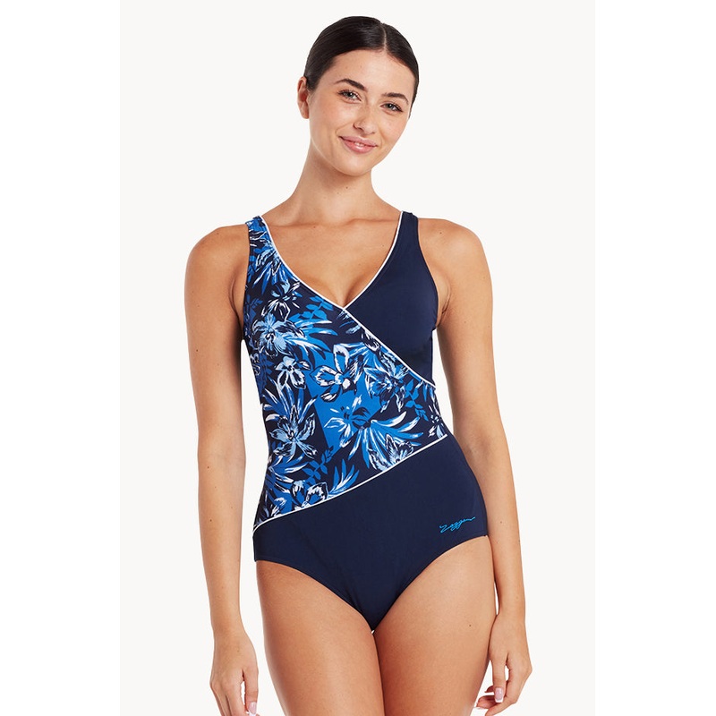 Sapphire Wrap Front One Piece