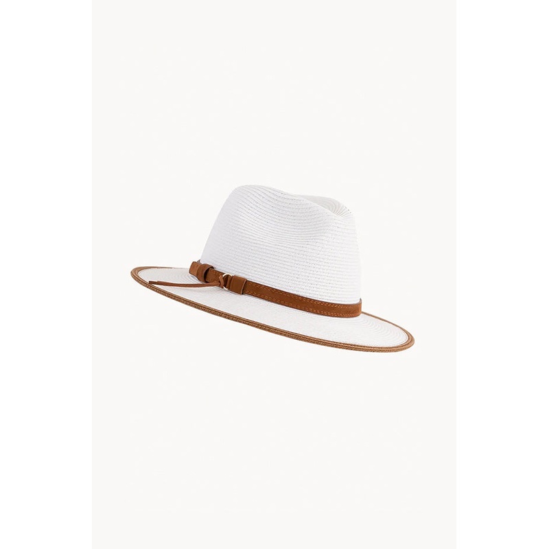 Suede Twim Panama Hat