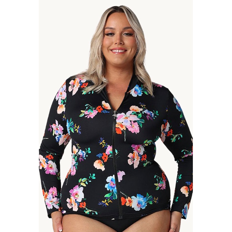 Malibu Long Sleeve Zip Suntop