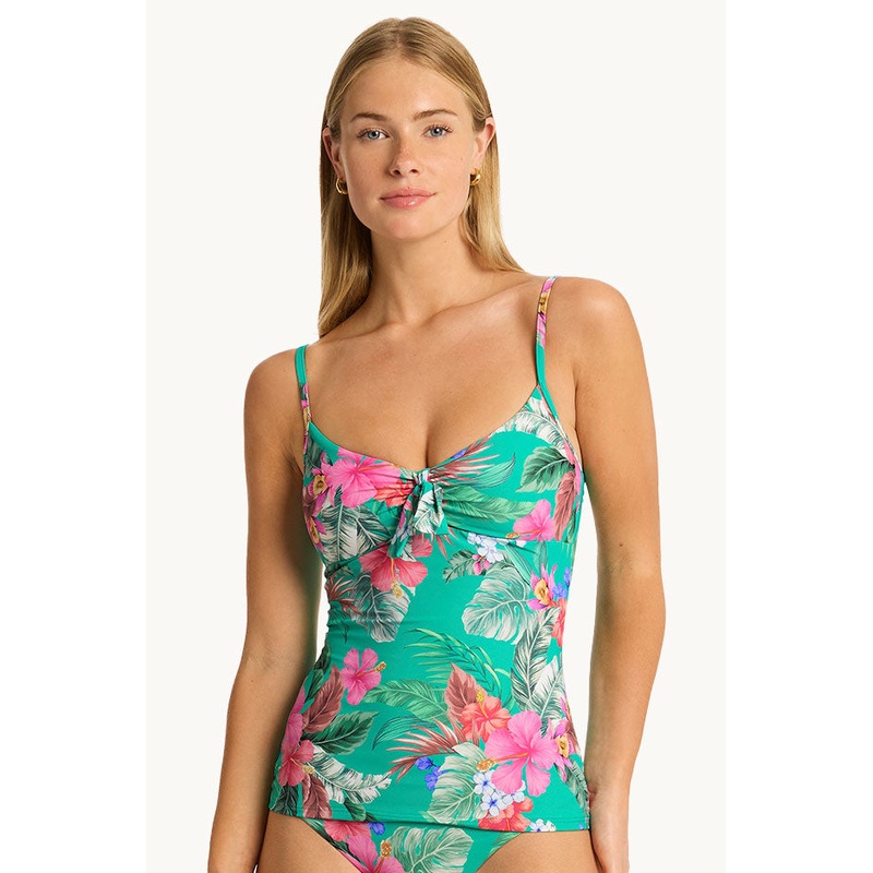 Pacifico B/C Cup Tie Front Tankini Separate