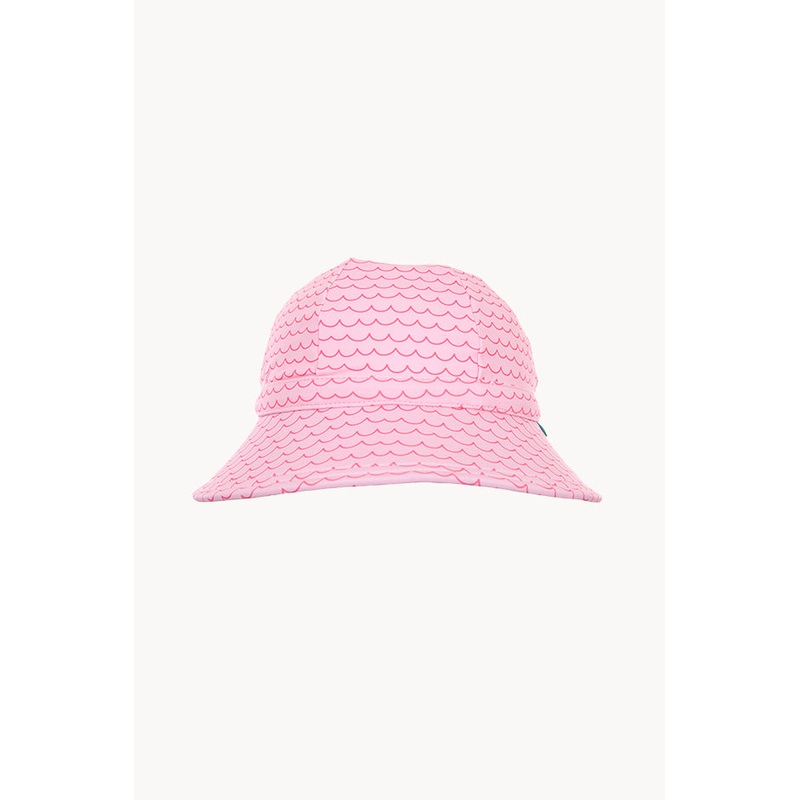 Girls Pink Waves Wide Brim Swim Hat