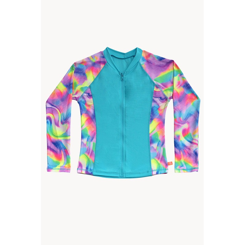 Girls Soda Swirl Long Sleeve Suntop