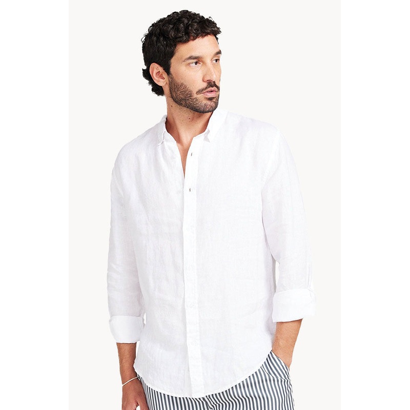 Mens Long Sleeve Linen Shirt