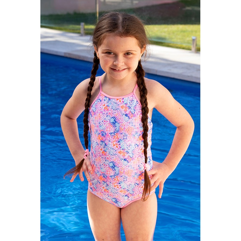 Girls Miss Cupcake Reversible Tank One Piece