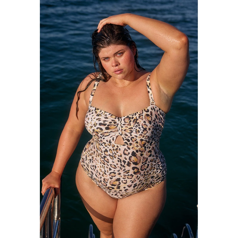 Snow Leopard Bandeau One Piece