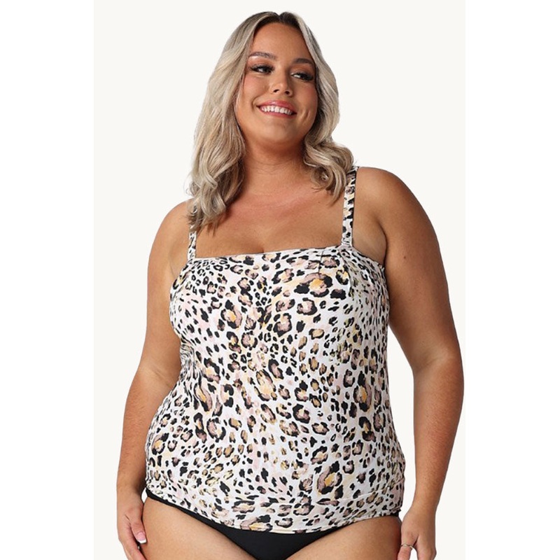 Snow Leopard Flounce Tankini Separate