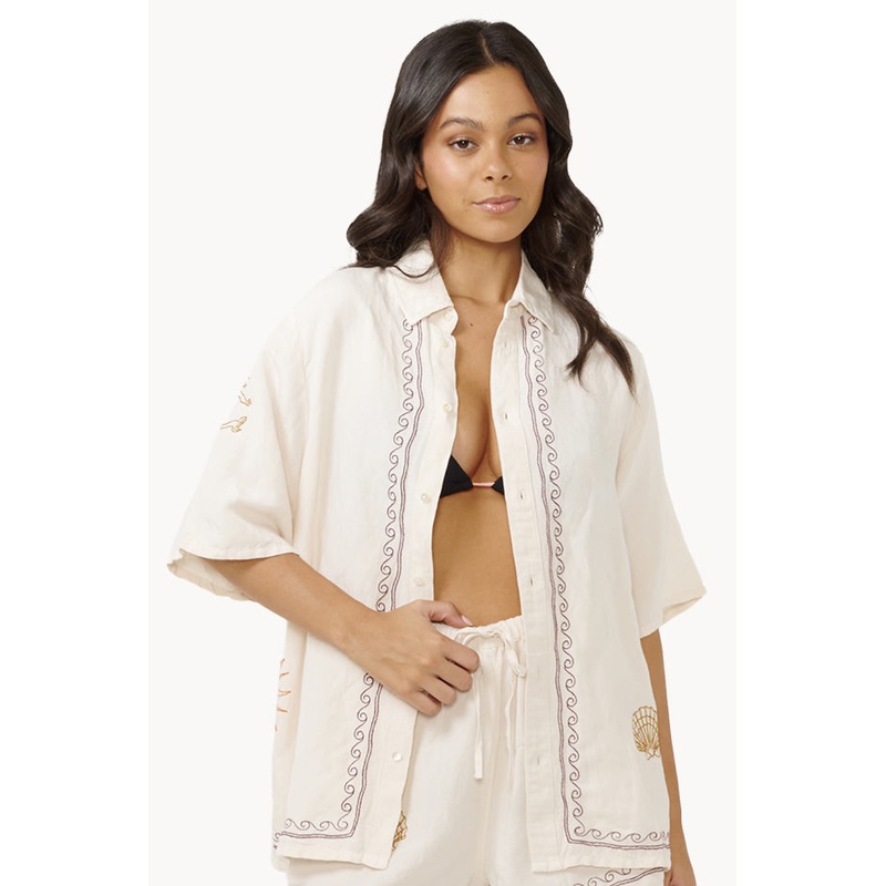 Beach Party Embroidered Shirt