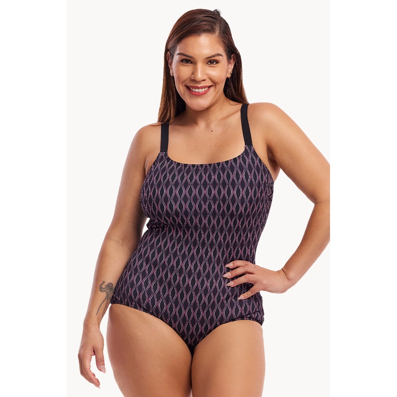 Curvy Queen Scoop Neck One Piece