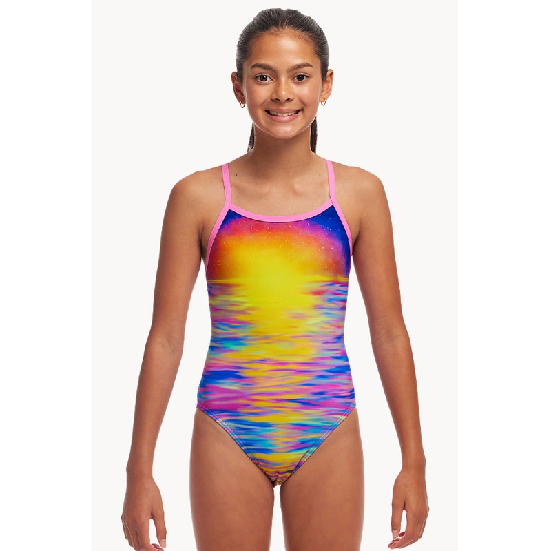 Girls Darkinjung Sunset Single Strap One Piece