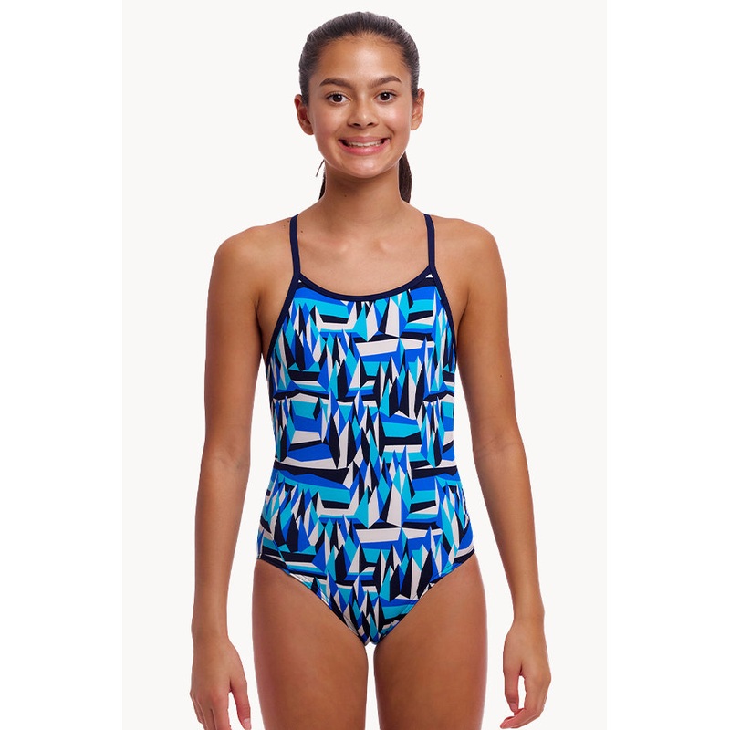 Girls Polar Caps Diamond Back One Piece