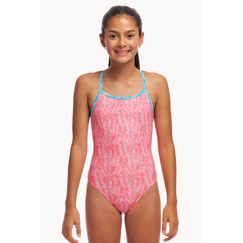 Girls Sweet Releaf Single Strap One Piece