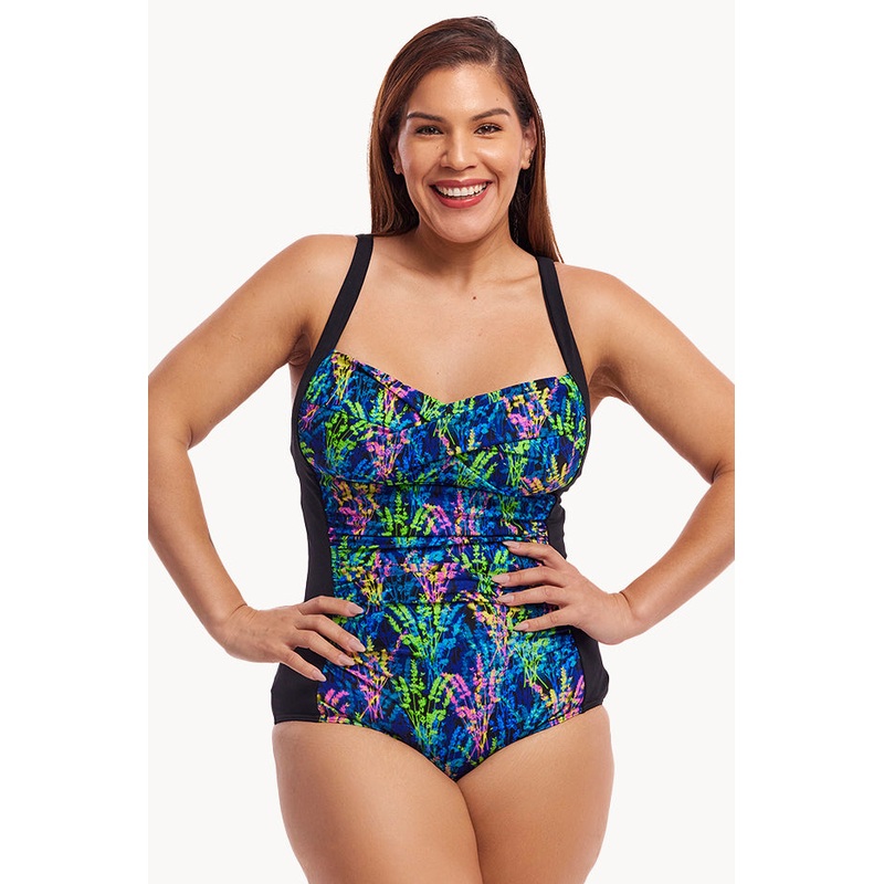 Midnight Meadow DD/E Cup Twist Front One Piece