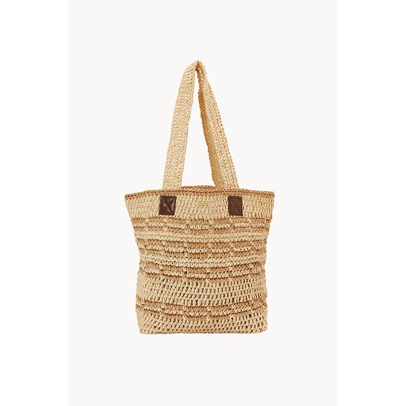 Live In The Sand Straw Tote Bag