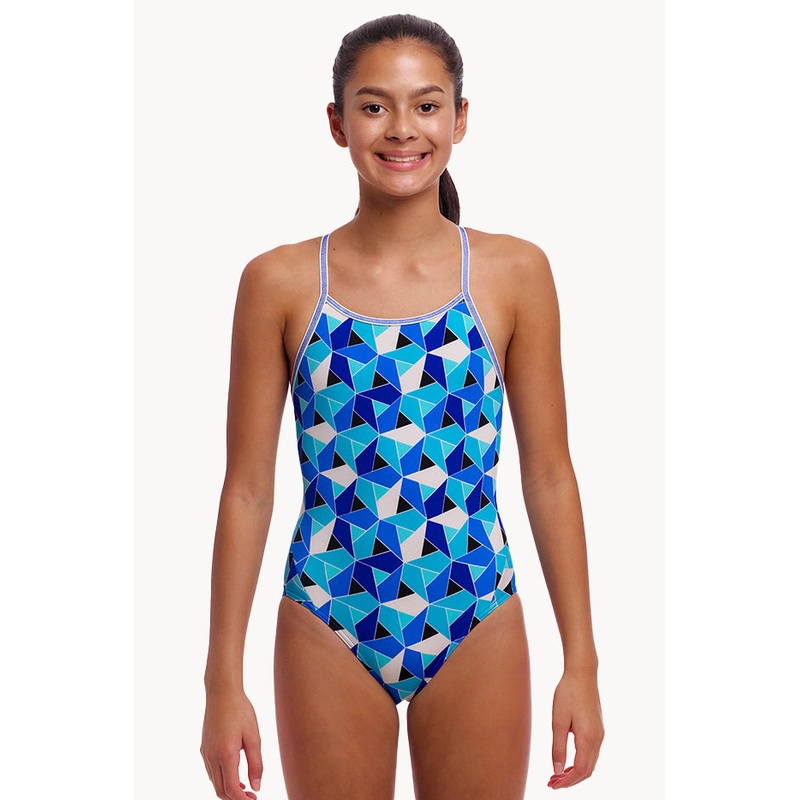 Girls Tetra Tonic Diamond Back One Piece