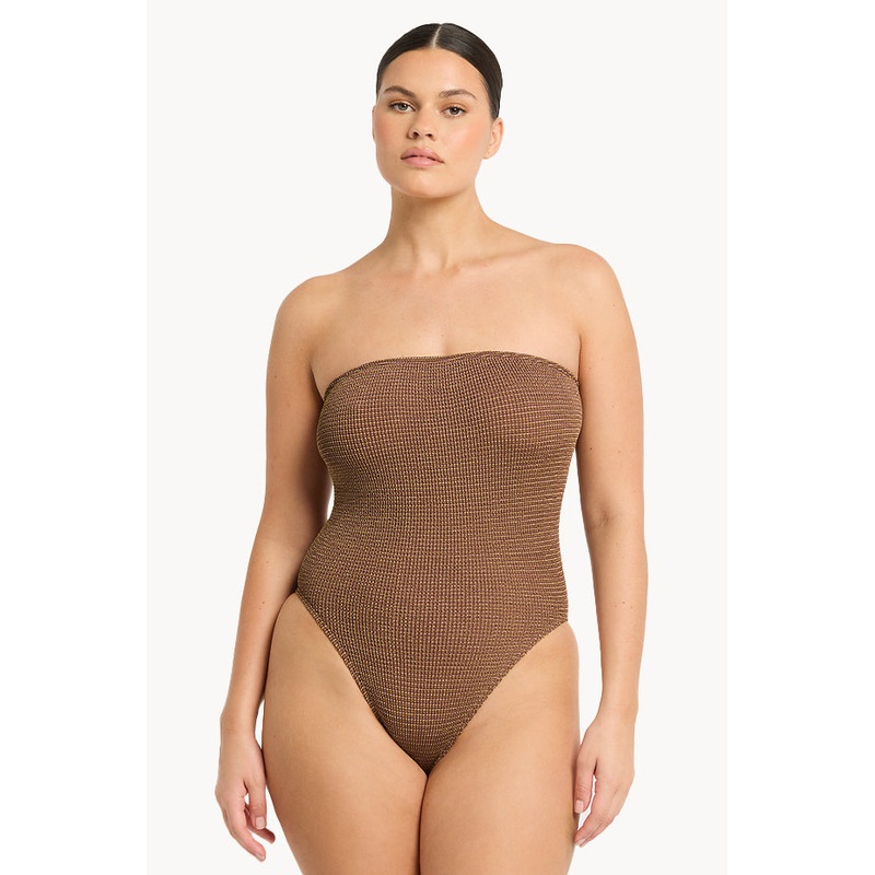 Lurex Fane Bandeau One Piece