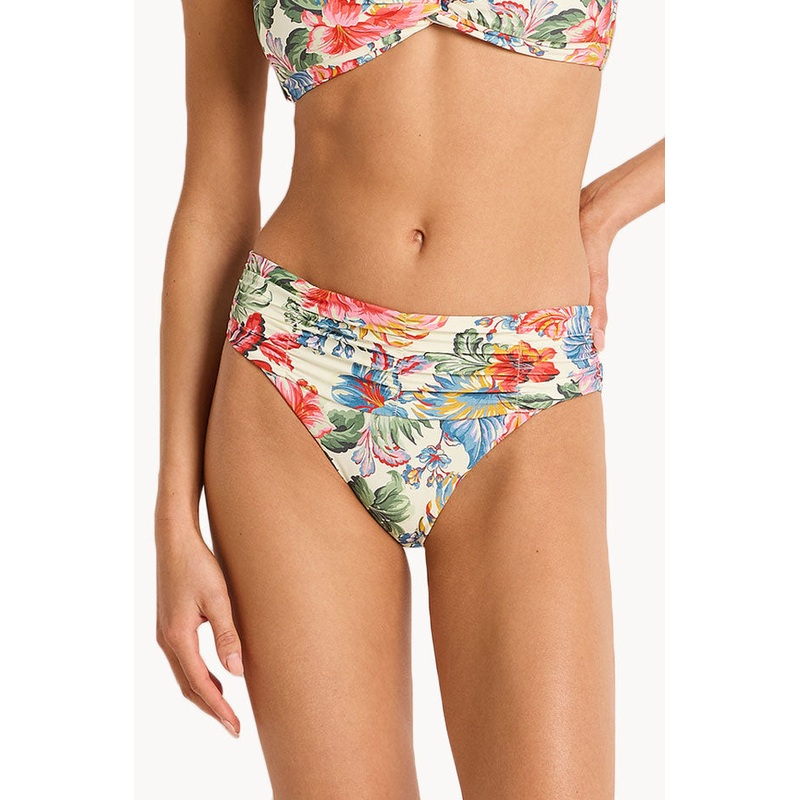 Marisol Mid Rise Ruched Pant