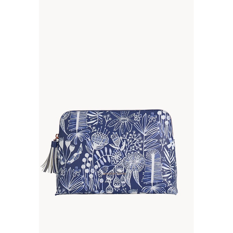 Navy Natives Large Vanity Bag