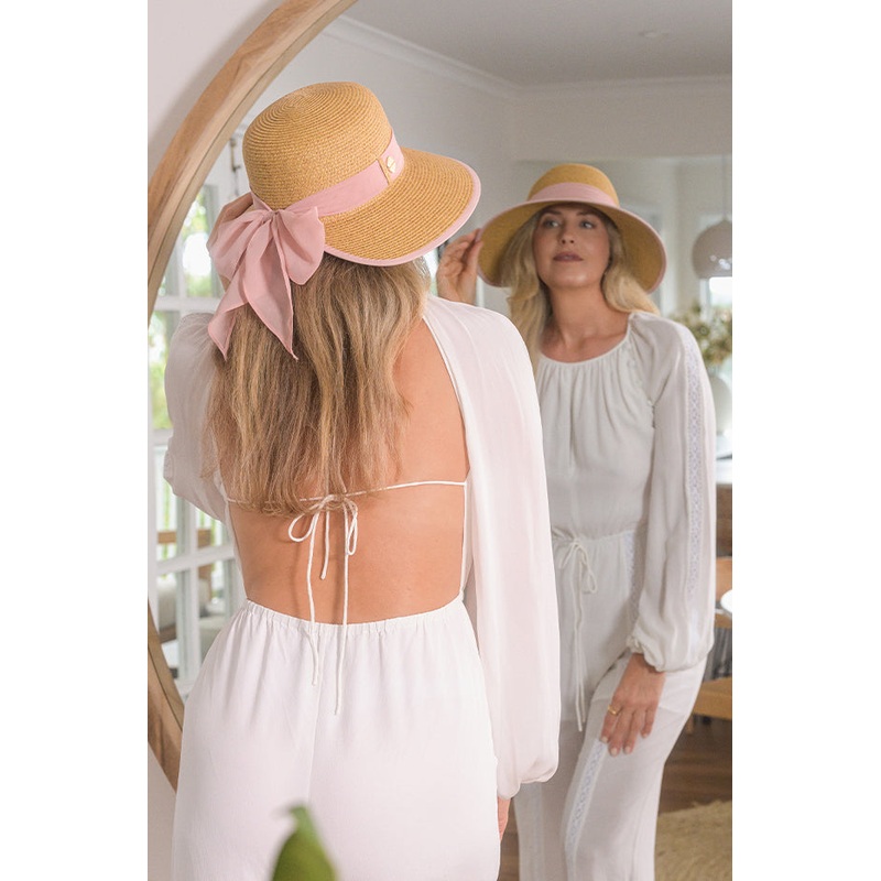 Ribbon Medium Brim Visor Cap