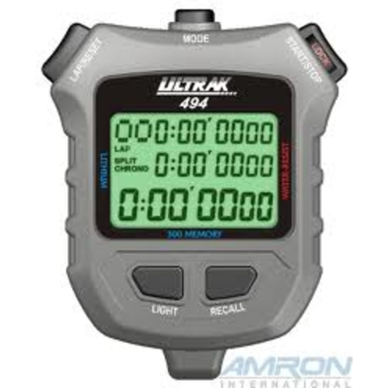 ULTRAK 494 - EL/300 Lap Dual Split Memory Stopwatch