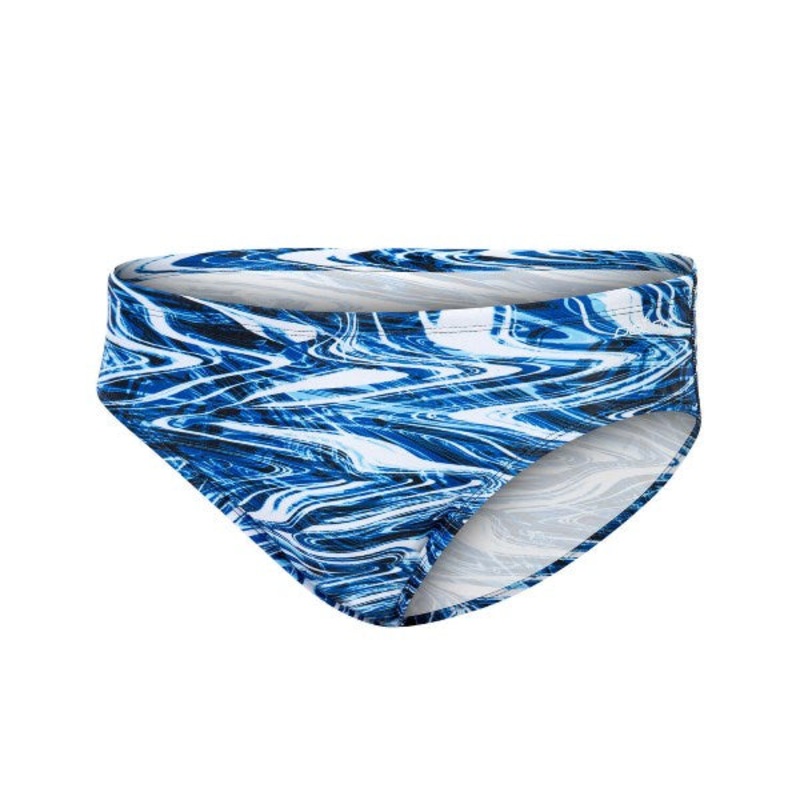 DOLFIN Reliance Mens Jet Stream Blue All-Over Racer Swimsuit