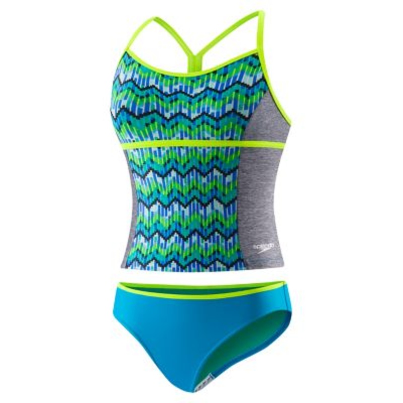 SPEEDO Digi Zig Zag Heather Tankini 2Pc