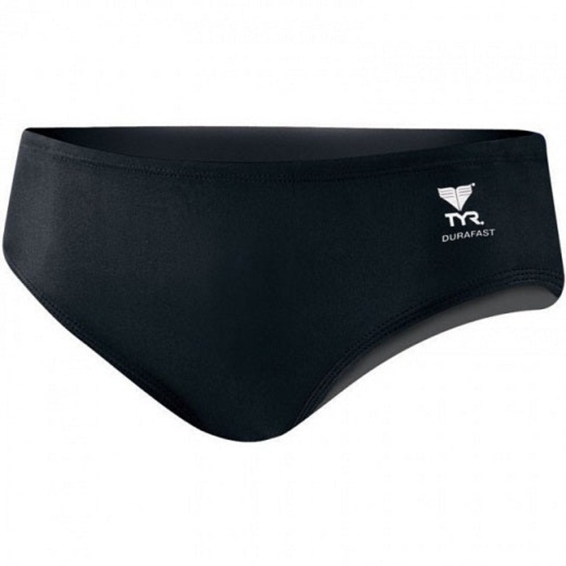 TYR Boys' Durafast Solid Racer Brief - Youth