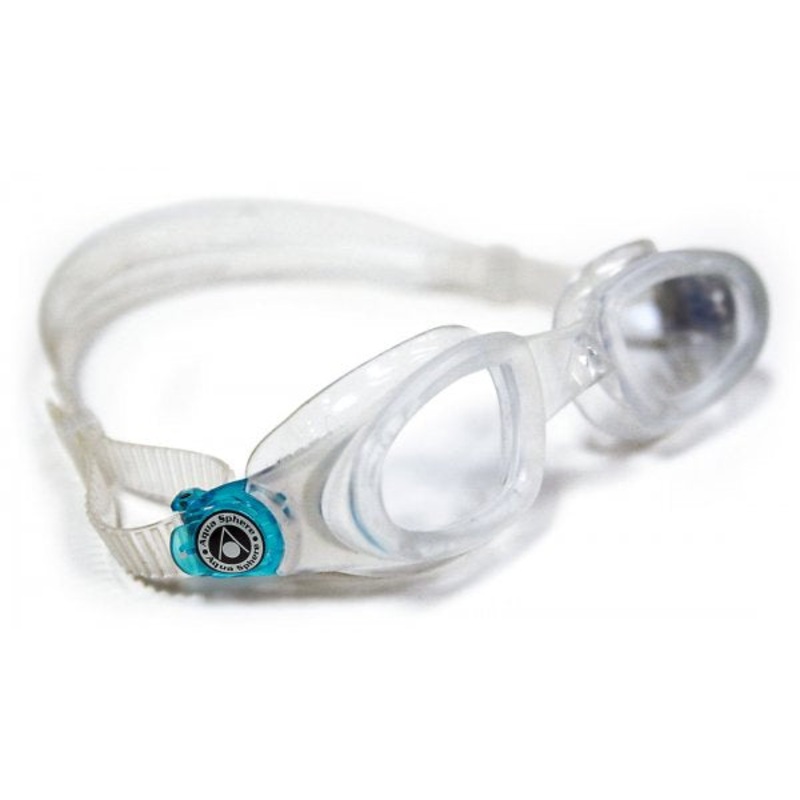 AQUA SPHERE Mako - Clear Lens - Translucent Frame with Aqua Accents