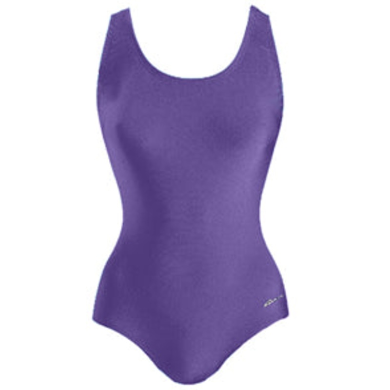Aquashape Conservative Lap Suit Solid Purple