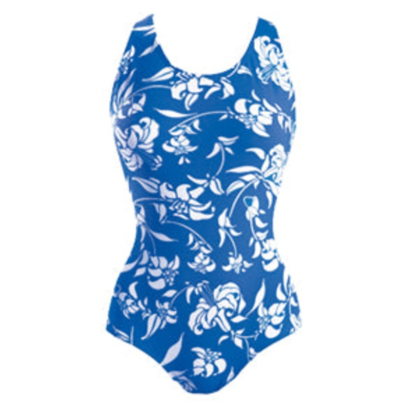 OCEAN Conservative Lap Suit Blue Bayou Print