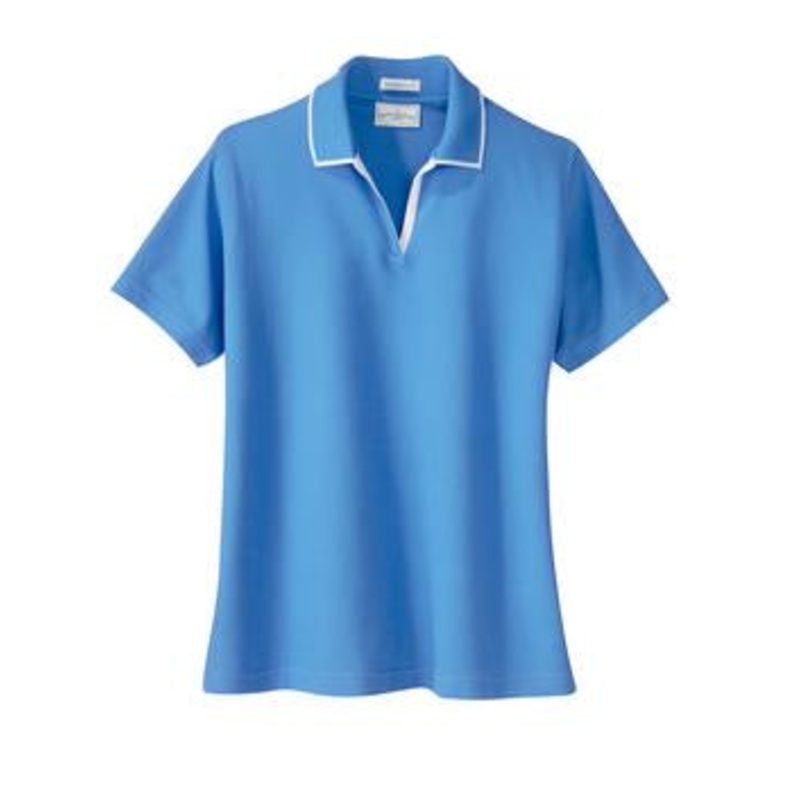 Outer Banks - Ladies Egyptian Diamond Knit Sport Shirt with Tipping.  6094