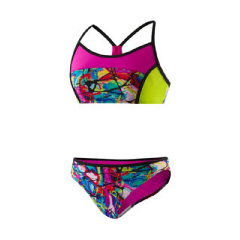 SPEEDO Girls Freestyle Graffiti Camikini 2PC (7-16)