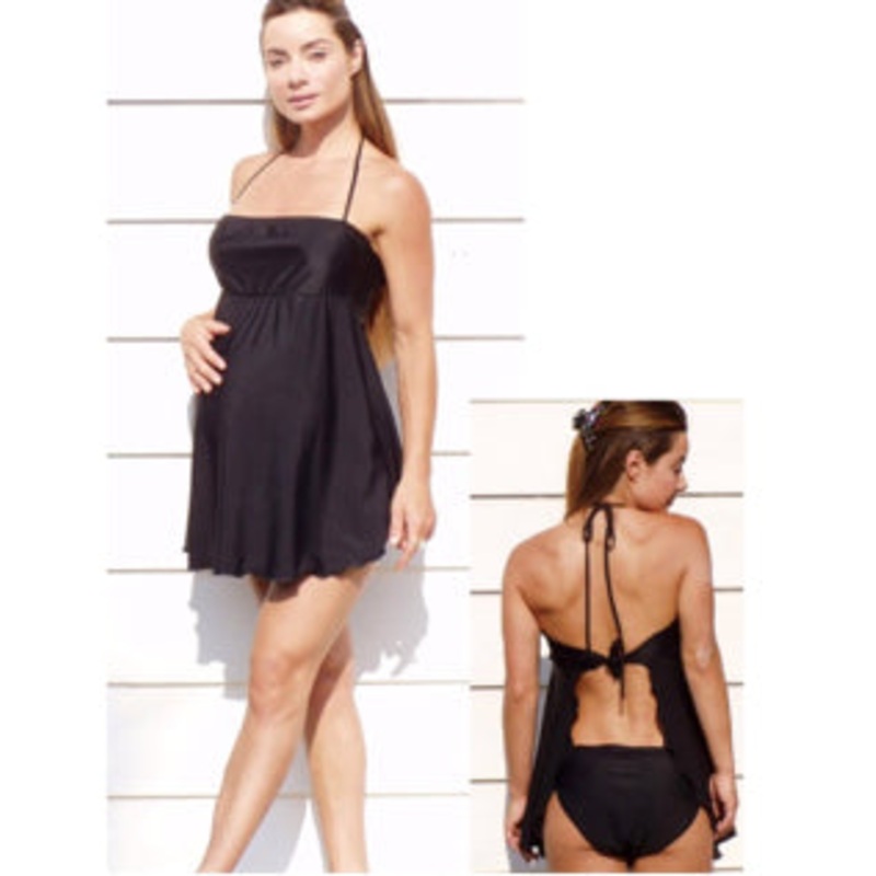 NICOLE MICHELLE MATERNITY Black Maternity Swimsuit