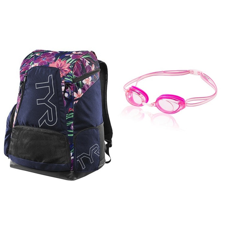 TYR Alliance 45L Backpack - Lava Print Vanquisher 2.0 Goggle Bundle(Random Color will be ship out)