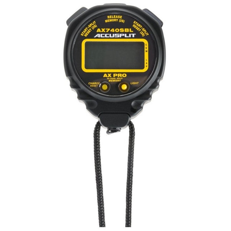 ACCUSPLIT AX740-Professional dual split stopwatch with 50 memories